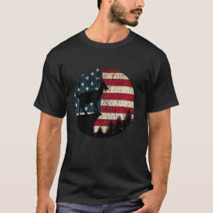 Camiseta Regalo de la bandera estadounidense de cabra Granj