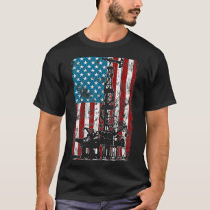 Camiseta Regalo de la bandera estadounidense para el obrero