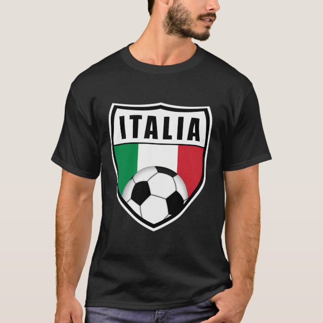 Camiseta Regalo de la bandera italiana de Italia Soccer Jer (Anverso)