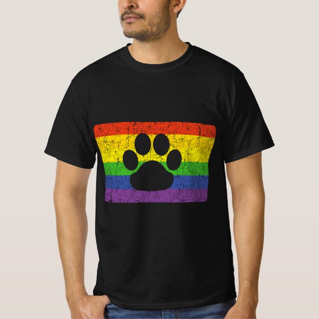 Camiseta Regalo de la bandera LGBT arcoiris del orgullo gay (Anverso)