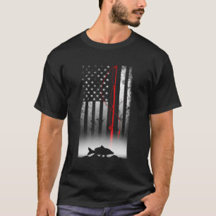 Camiseta Regalo De La Bandera Norteamericana Del Pescado Pe