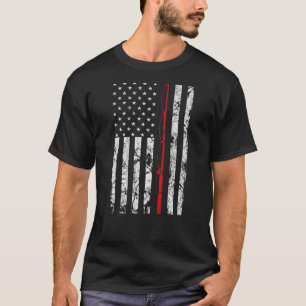 Camiseta Regalo de la bandera norteamericana del pescador T