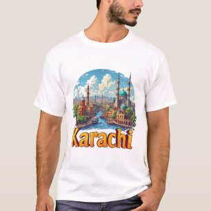 Camiseta Regalo de la ciudad de Karachi, Pakistán para viaj