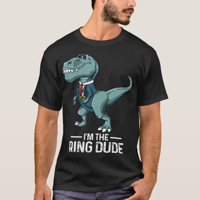 Camiseta Regalo de la fiesta de bodas de dinosaurios T-Rex (Anverso)
