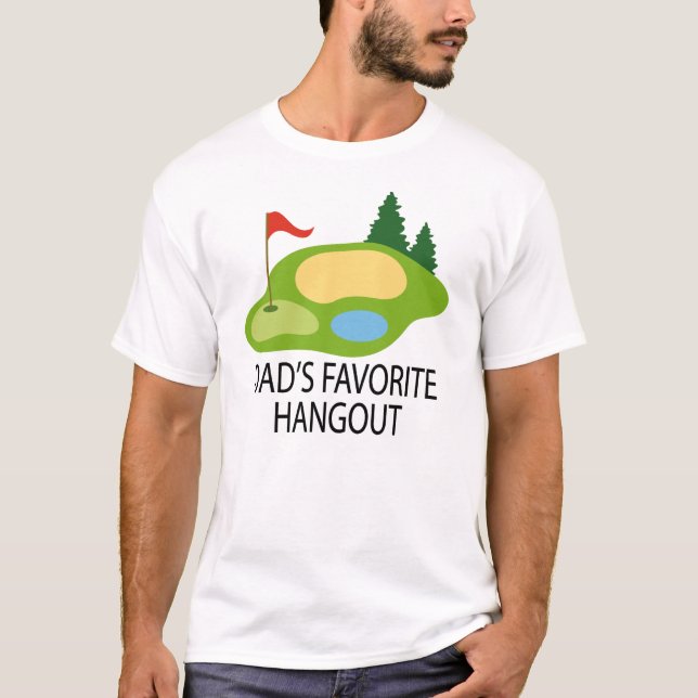 Camiseta Regalo de la lugar frecuentada del papá Golfing (Anverso)