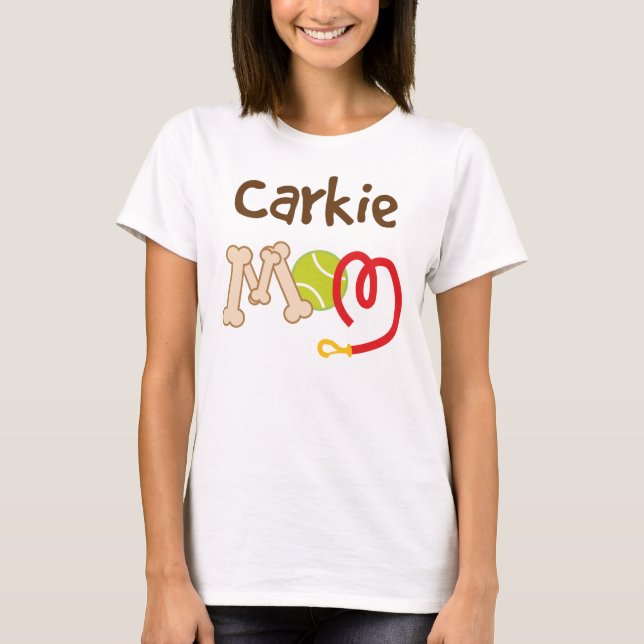 Camiseta Regalo de la mamá de la raza del perro de Carkie (Anverso)