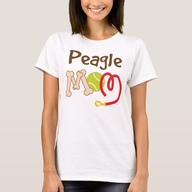 Camiseta Regalo de la mamá de la raza del perro de Peagle (Anverso)