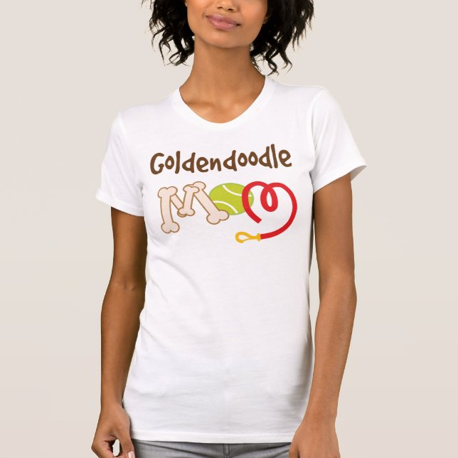 Camiseta Regalo de la mamá de la raza del perro Goldendoodl (Anverso)