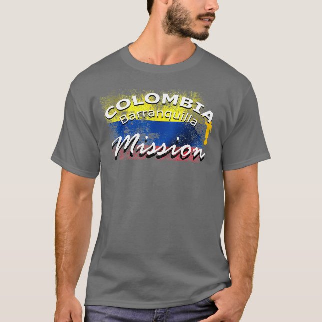 Camiseta Regalo de la misión de Barranquilla Mormon LDS (Anverso)
