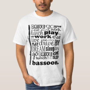 Camiseta Regalo de la música del Bassoon de la vida del