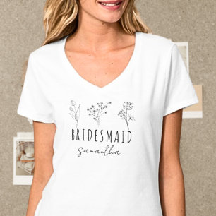 Camiseta Regalo de la Personalizado de Flores Silvestres mi