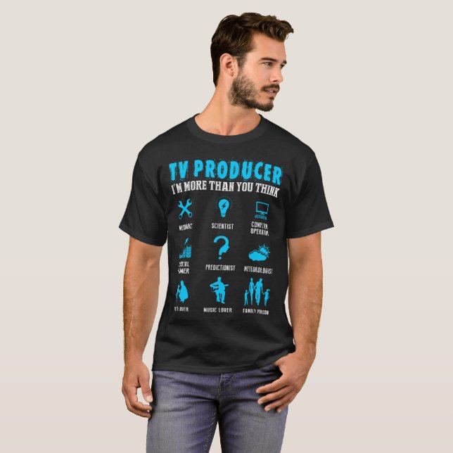 Camiseta Regalo de la profesión del productor de TV (Anverso completo)