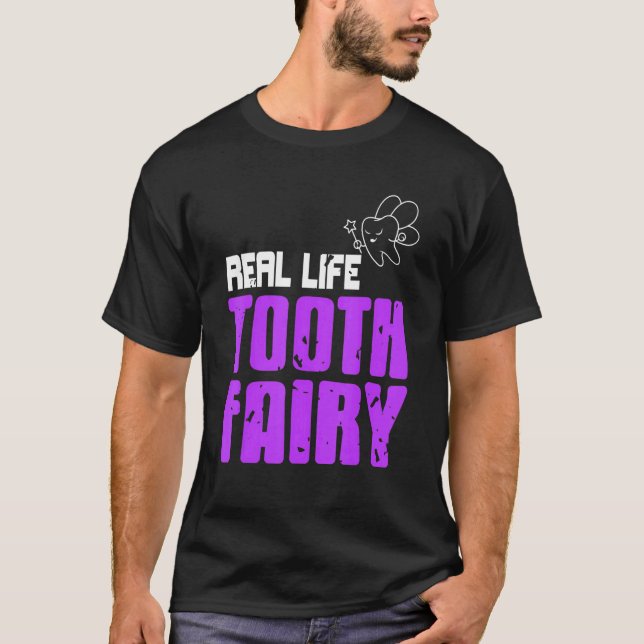 Camiseta Regalo de la vida real Fairy Awesome Dentist Prese (Anverso)
