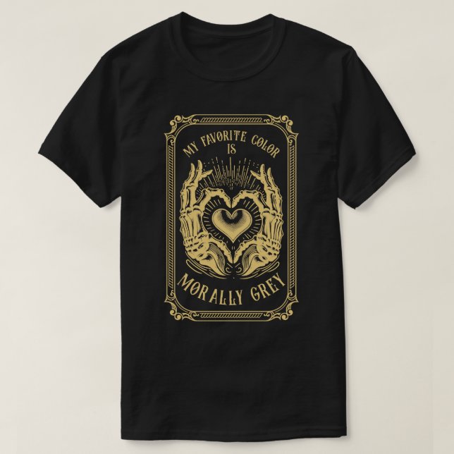 Camiseta Regalo de lectura divertida moralmente gris para l (Diseño del anverso)