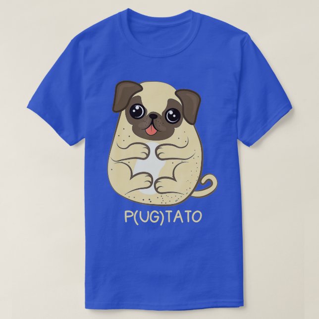 Camiseta Regalo de los amantes de la patata Pugtato Pug (Diseño del anverso)