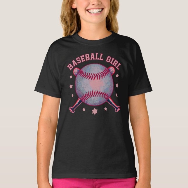 Camiseta Regalo de los amantes del béisbol Chica de Béisbol (Anverso)