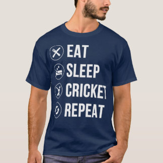 Camiseta Regalo de los amantes del críquet que duermen