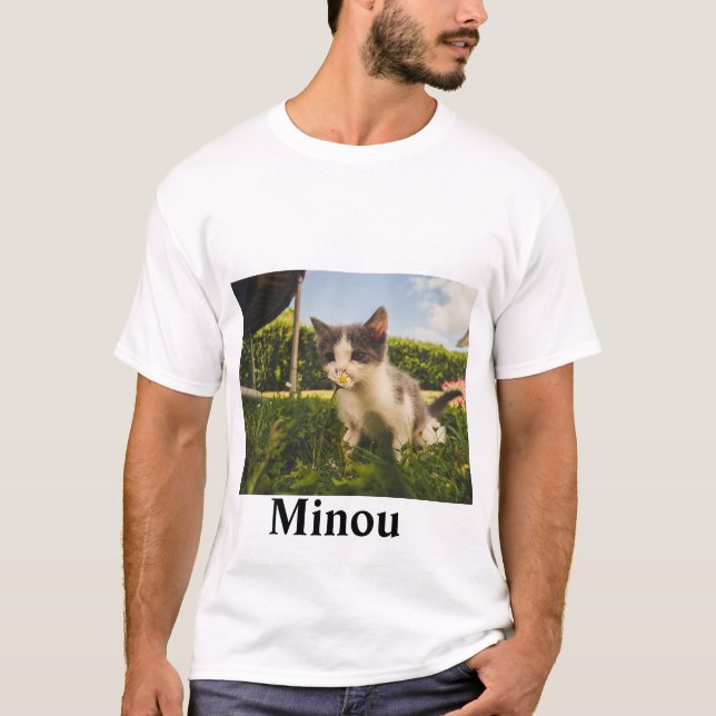 Camiseta Regalo de los amantes del gato, foto de un gato Pe (Anverso)