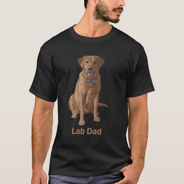 Camiseta Regalo de los amantes del perro de Lab Dad Fox Red (Anverso)