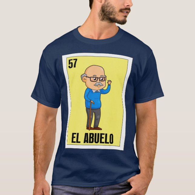 Camiseta Regalo de lotería del abuelo español El Abuelo mex (Anverso)