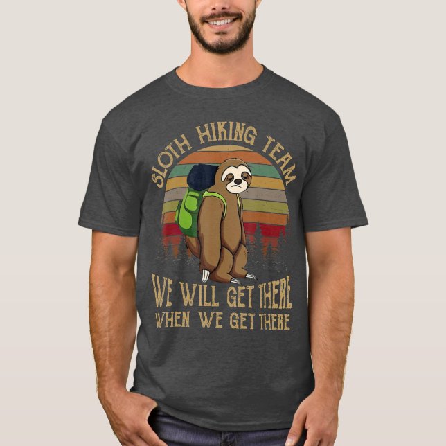 Camiseta Regalo de Lover de espuma divertida Sloth Camping (Anverso)
