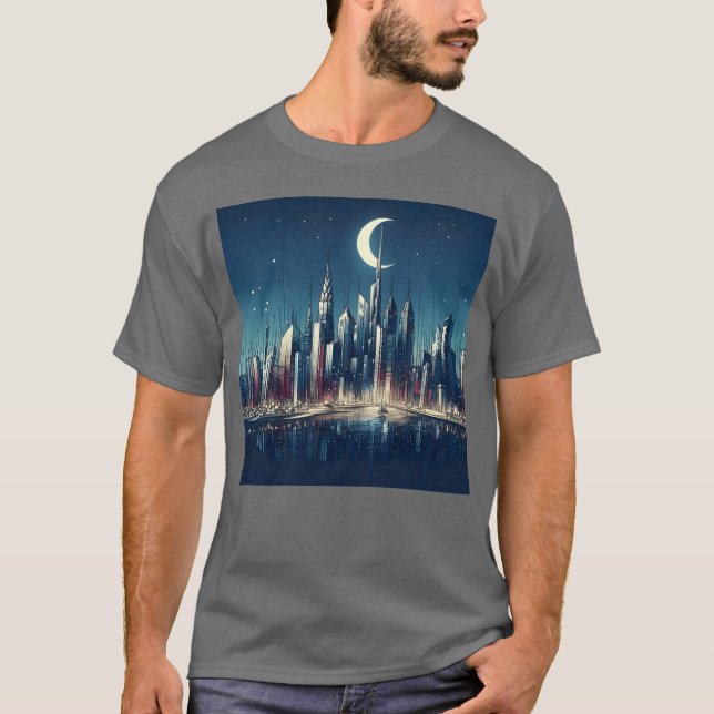 Camiseta regalo de Luna de ciudad (Anverso)