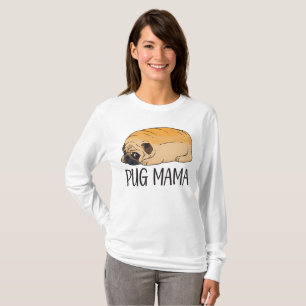Camiseta Regalo de mamá Pug adorable Dibujo animado de cach