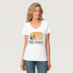 Camiseta Regalo de mamá Pug adorable Dibujo animado de perr