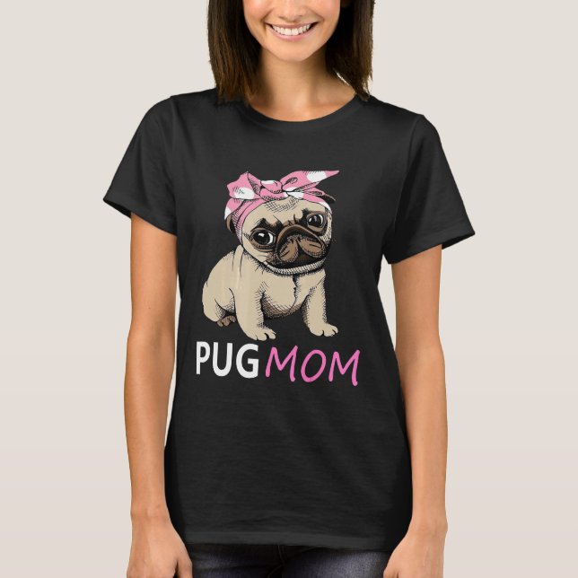 Camiseta Regalo de mamá pug linda (Anverso)