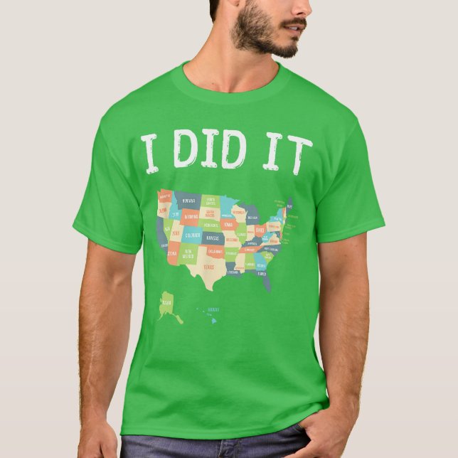 Camiseta Regalo de mapa de EE. UU. para amigo que visitó lo (Anverso)
