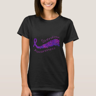Camiseta Regalo de mariposa de cinta morada de conciencia d