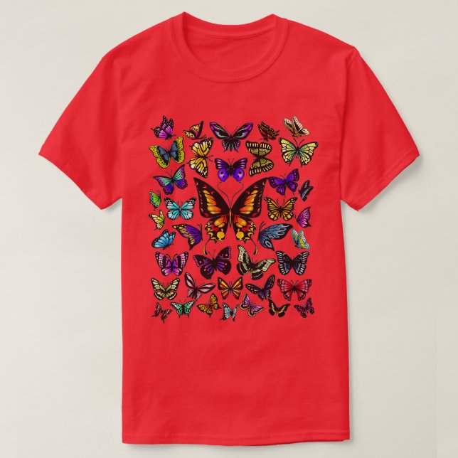 Camiseta Regalo De Mariposa Para Hombres Mujeres Niños Mari (Diseño del anverso)