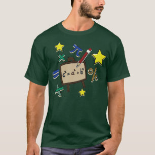 Camiseta regalo de matemáticas dibujado en pizarra
