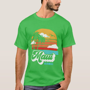 Camiseta Regalo de Maui Beach Hawaii Surfhrowback 80S