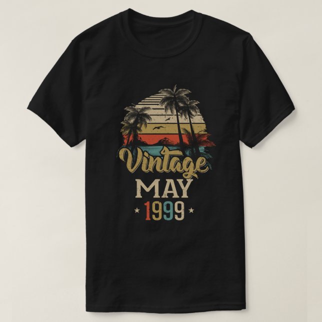Camiseta Regalo De Mayo De 1999 De 20º Cumpleaños Retro Cla (Diseño del anverso)
