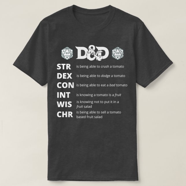 Camiseta Regalo de mazmorras y dragones (Diseño del anverso)
