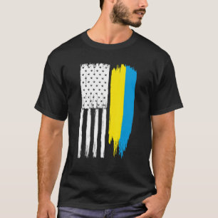 Camiseta Regalo de media ucraniana estadounidense mitad ucr