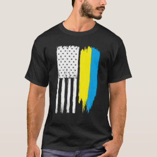 Camiseta Regalo de media ucraniana estadounidense mitad ucr