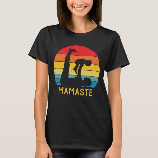 Camiseta Regalo de meditación mamaste para mamás de yoga (Anverso)