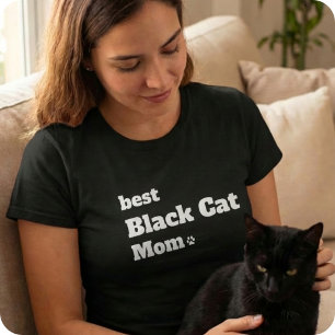 Camiseta Regalo de Mejor Mamá de Gato Negro para A