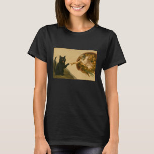 Camiseta Regalo de Meme de Arte de Gato Negro Divertido que