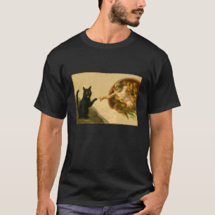 Camiseta Regalo de meme de arte de gato negro divertido que