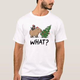 Camiseta Regalo de meme de Navidad de gato negro Capybara