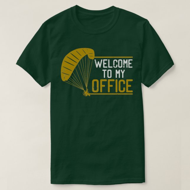 Camiseta Regalo de mi oficina de control remoto de parapent (Diseño del anverso)