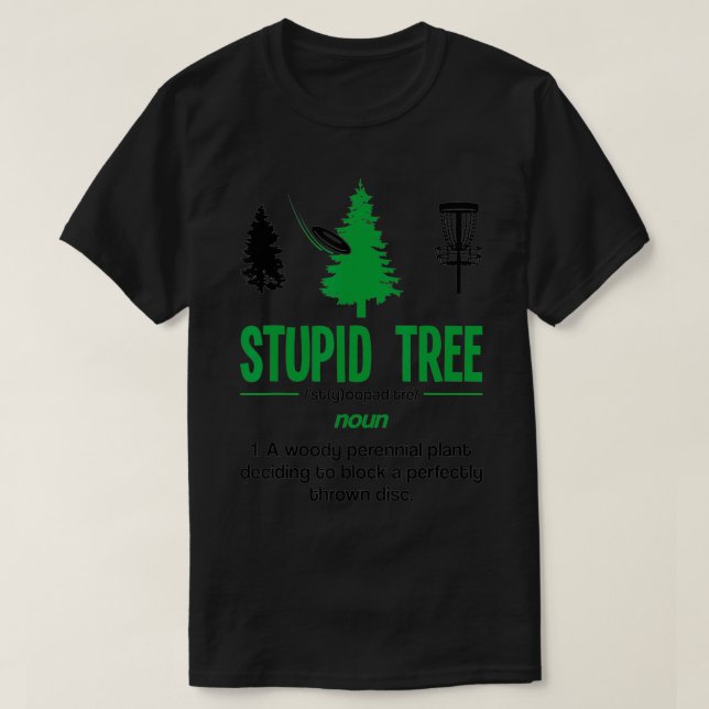 Camiseta Regalo de Midrang con el estúpido árbol del disco  (Diseño del anverso)