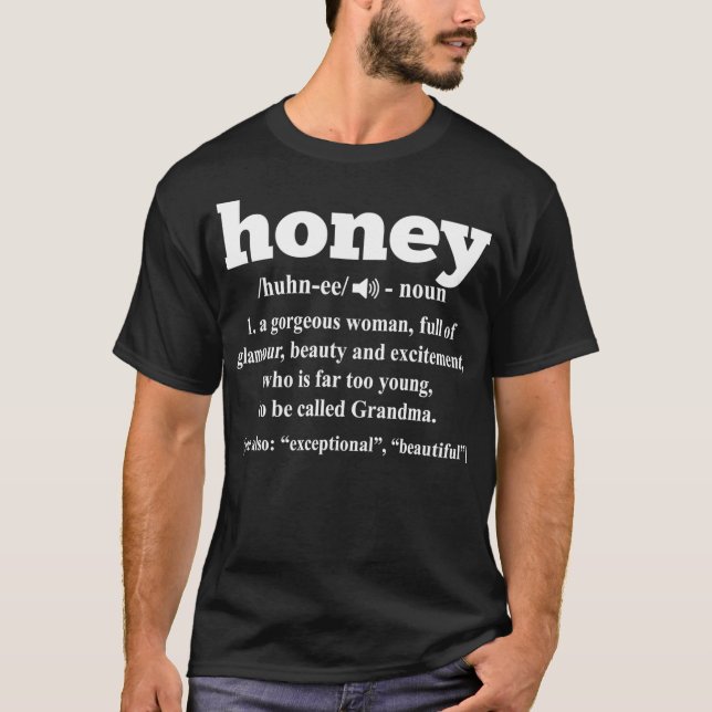 Camiseta Regalo de miel Definición de miel Regalo de abuela (Anverso)
