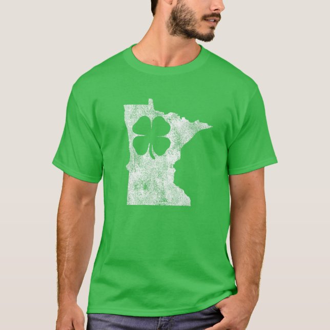 Camiseta Regalo de Minnesota San Patricio Día Shamrock Clov (Anverso)