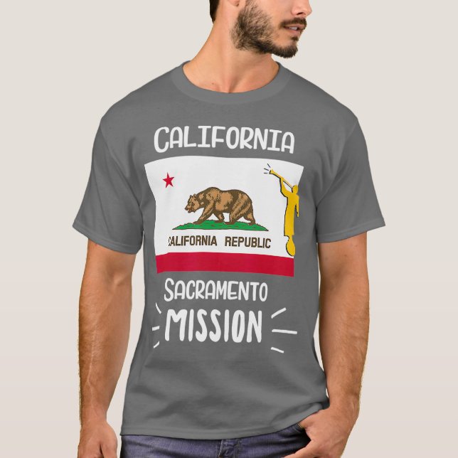 Camiseta Regalo de misión de California Sacramento Mormon L (Anverso)