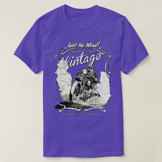 Camiseta Regalo de motocicleta retro clásico (Diseño del anverso)