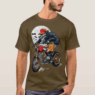 Camiseta regalo de motociclista werewolf para los amantes d
